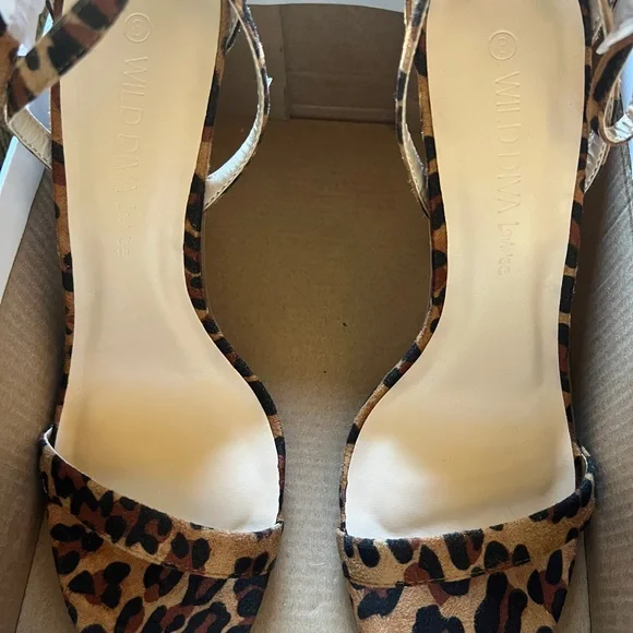 Wild Diva, Leopard print, Size 8, 4 inch stiletto heels, brand new - Picture 2 of 4